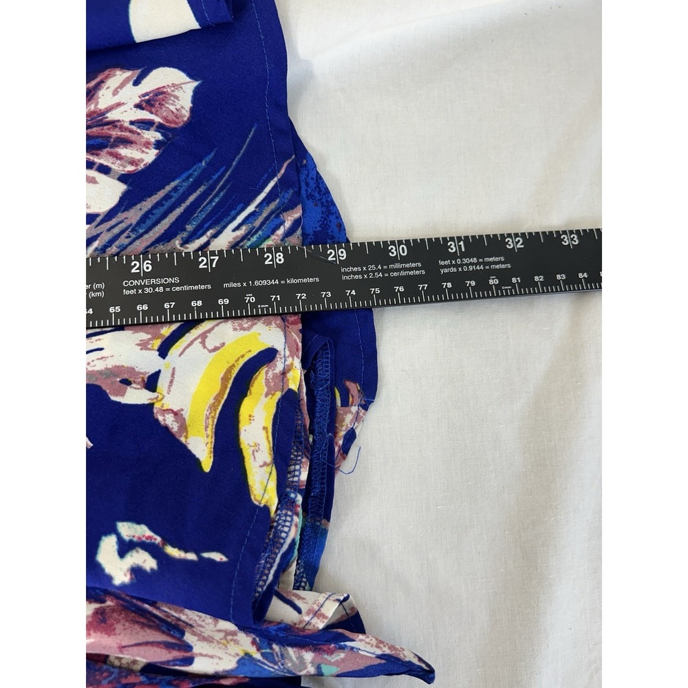 Vintage Preppy Coast Womens Royal Blue Ruched Waist Open Back Romper Short Sz M - Picture 7 of 9